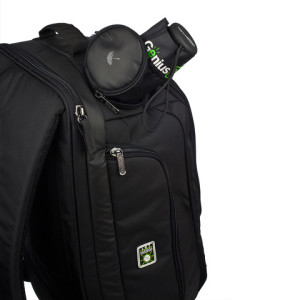 backpack with headphone compartment